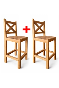 Bar Tabure Ahşap Sandalye Mutfak Bar Sandalyesi 2 adet 